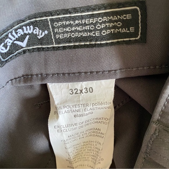 Callaway Golf Pants Gray Men’s Size 32 x 30 - Picture 8 of 14